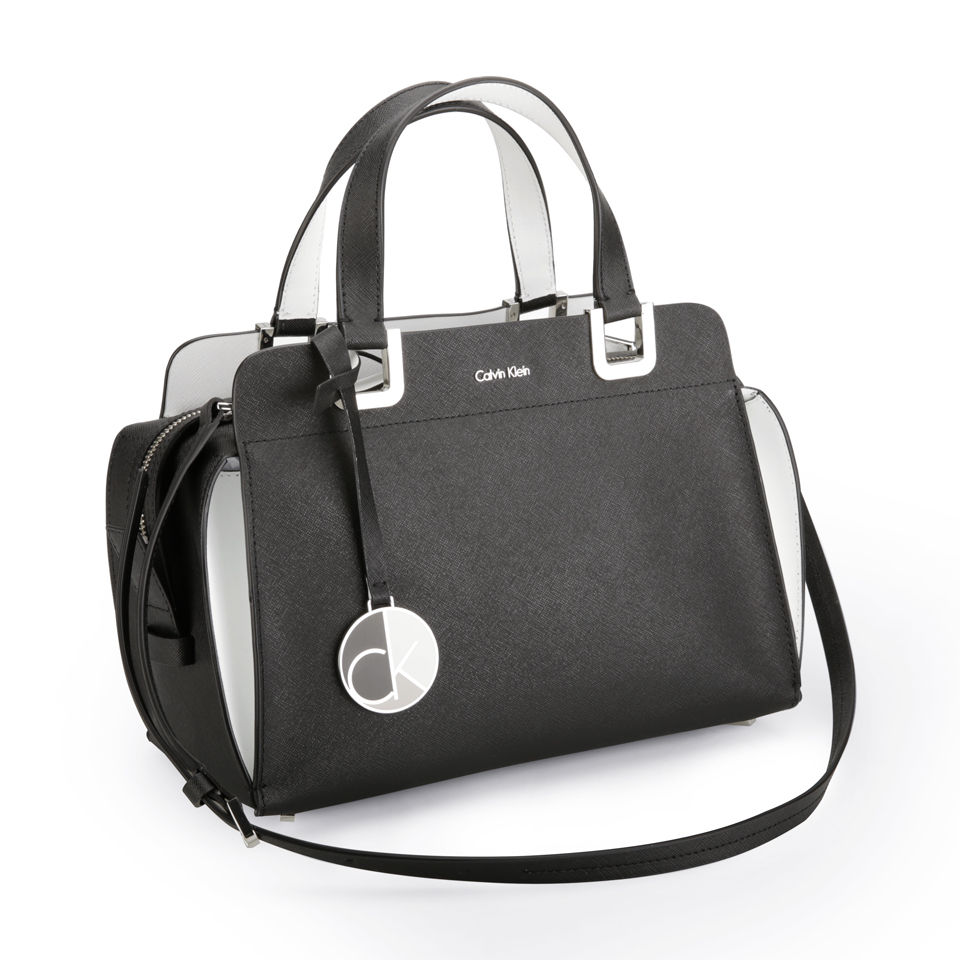 Calvin Klein Sofie Medium Leather Duffel Bag - Black