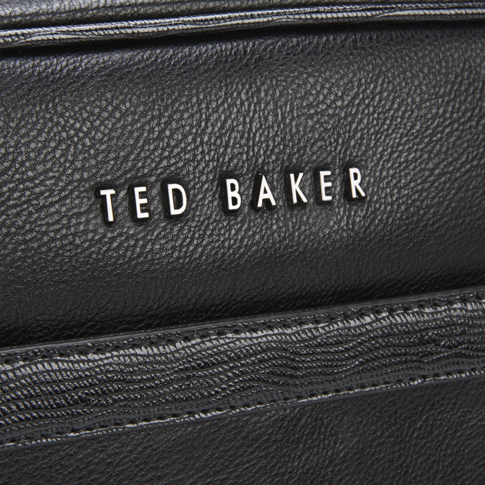 Ted Baker Lichen Woodgrain Trim Flight Bag - Black