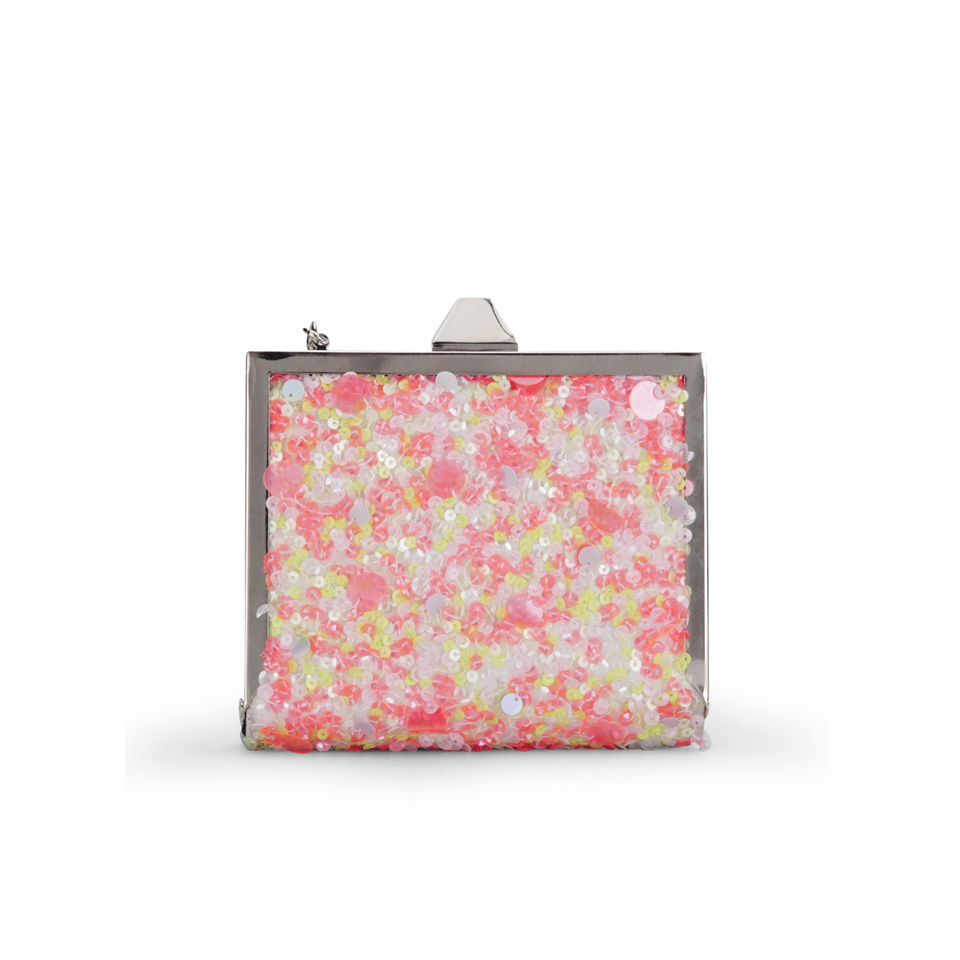 French Connection Women's Chess Sequin Frame Clutch - Sweet Sequin Mix