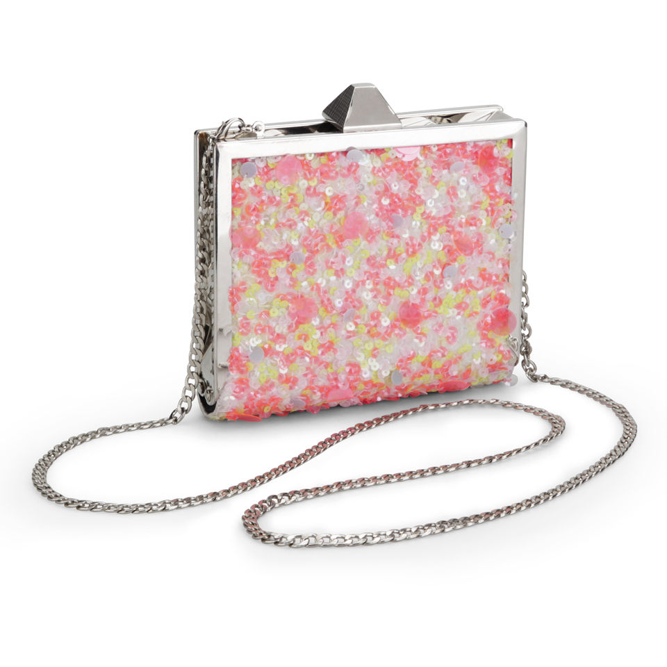 French Connection Women's Chess Sequin Frame Clutch - Sweet Sequin Mix