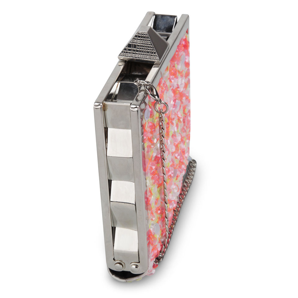 French Connection Women's Chess Sequin Frame Clutch - Sweet Sequin Mix