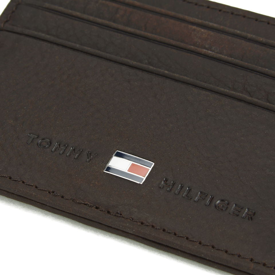 Tommy Hilfiger Men's Leather Johnson Credit Card Holder - Brown