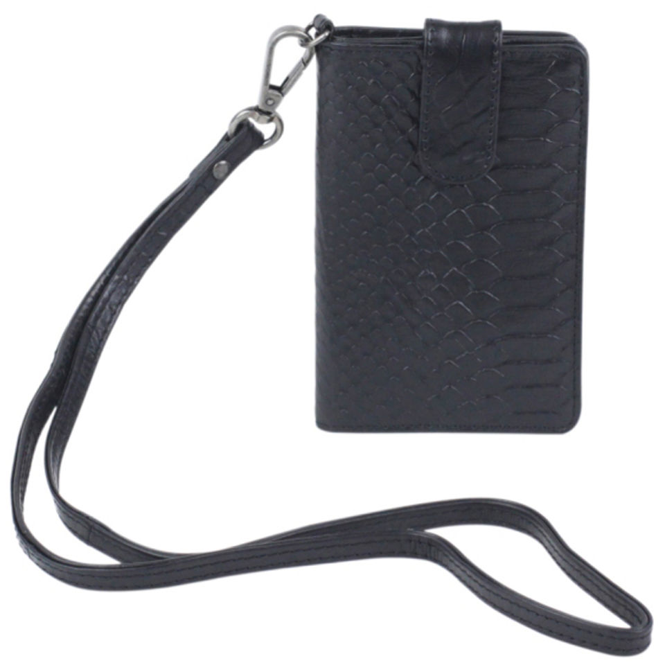 Markberg Mira Leather Mobile Purse - Black Snake