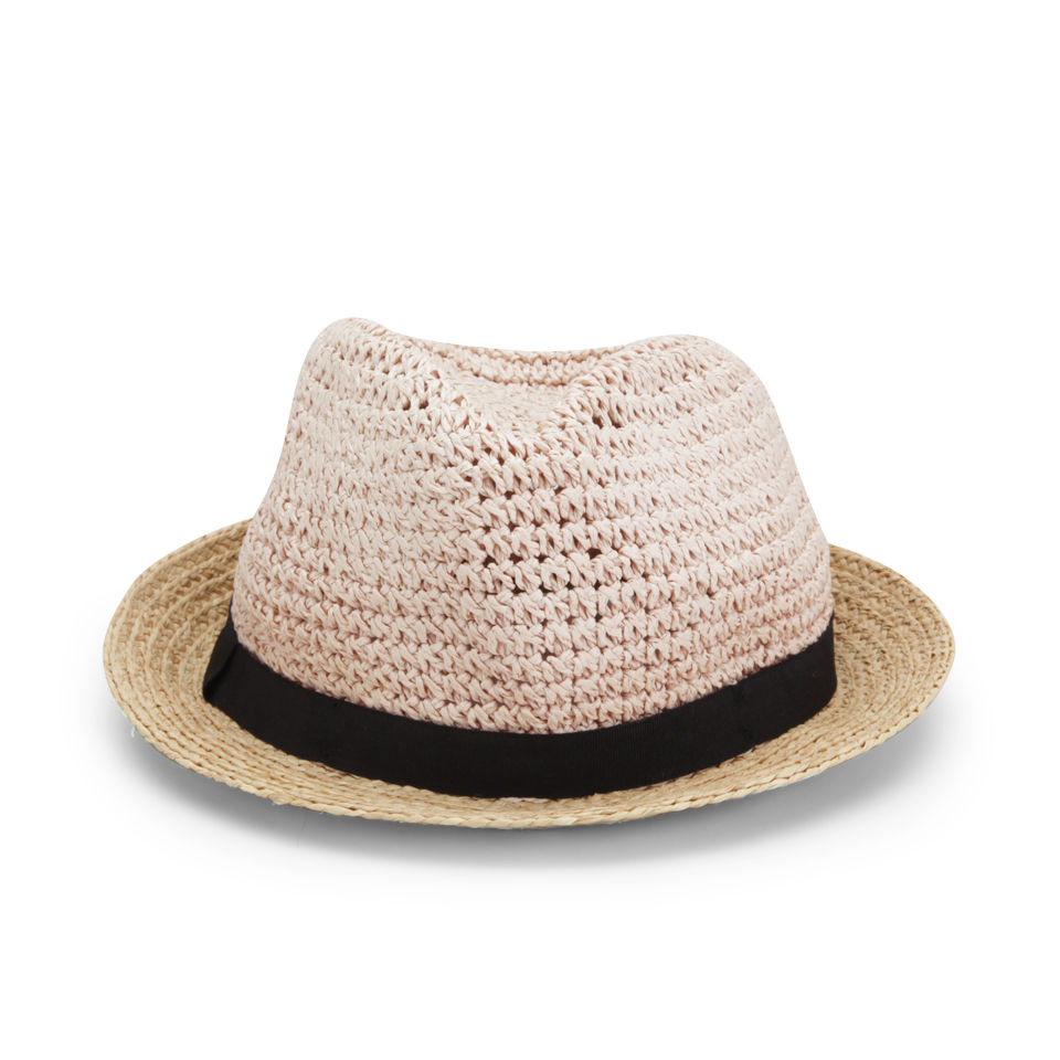 French Connection Women's Sandy Straw Hat - Natural/Blush