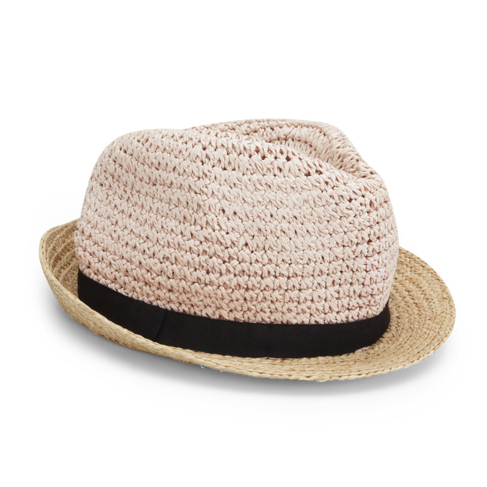 French Connection Women's Sandy Straw Hat - Natural/Blush