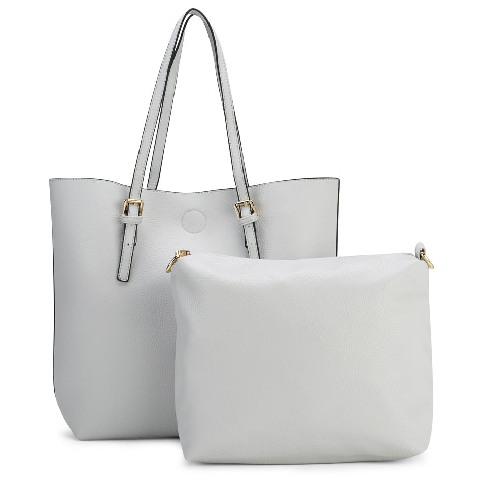 Kris-Ana Buckle Tote Bag - Grey