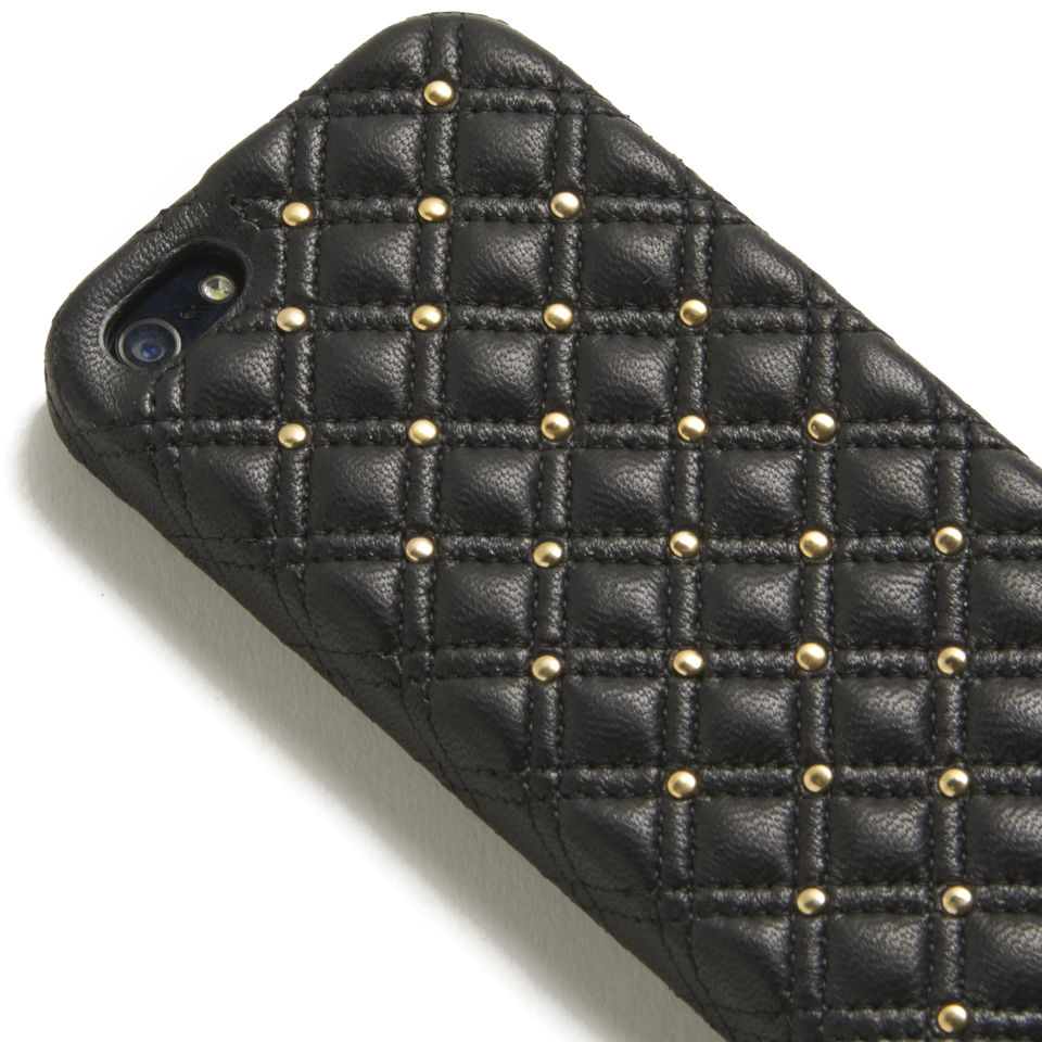 The Case Factory Women's iPhone 5 Case - Studs Nappa Black