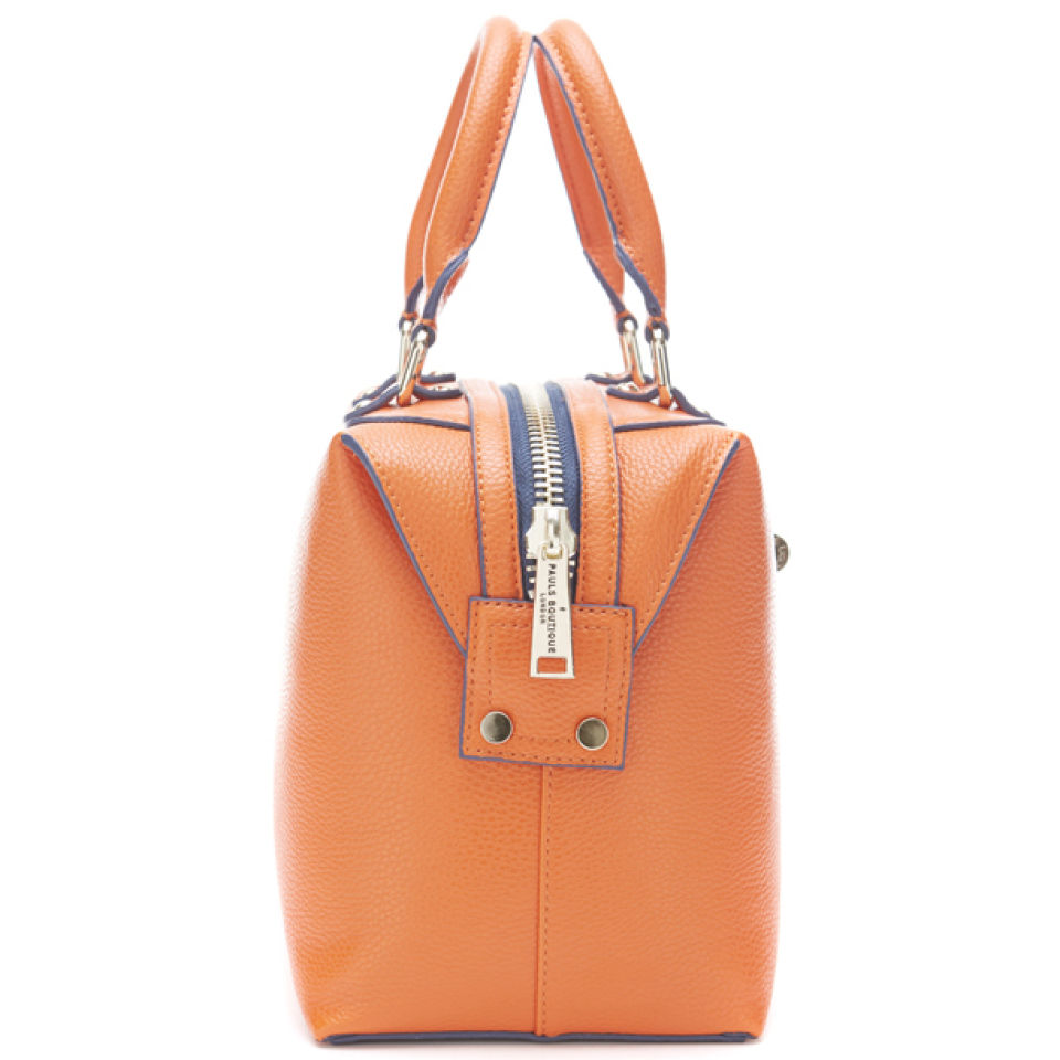 Paul's Boutique Women's Violet Block Colour Padlock Mini Bowler Bag - Orange