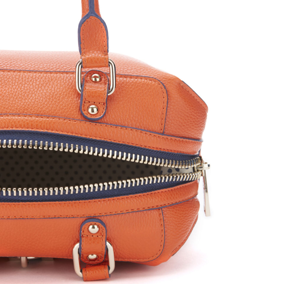 Paul's Boutique Women's Violet Block Colour Padlock Mini Bowler Bag - Orange