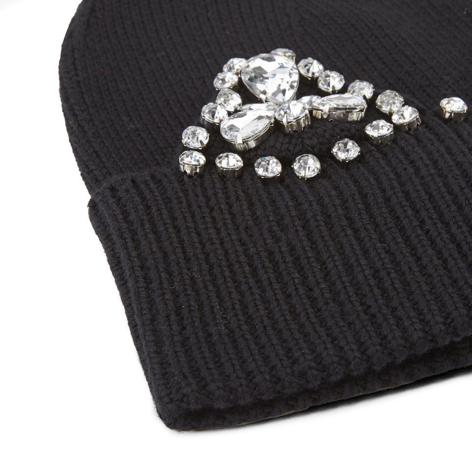 Markus Lupfer Stand Out Jewel Cat Ear Beanie Hat - Black