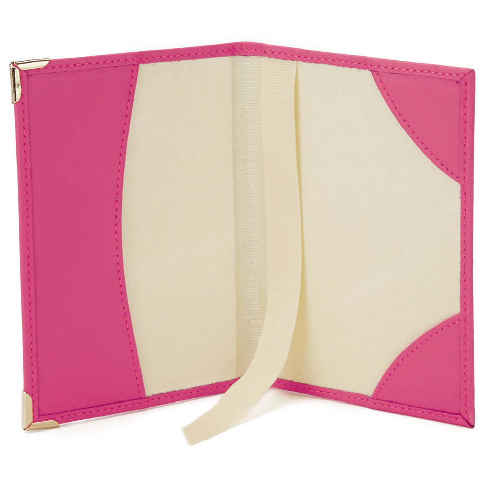 Aspinal of London Passport Cover - Smooth Neon Pink
