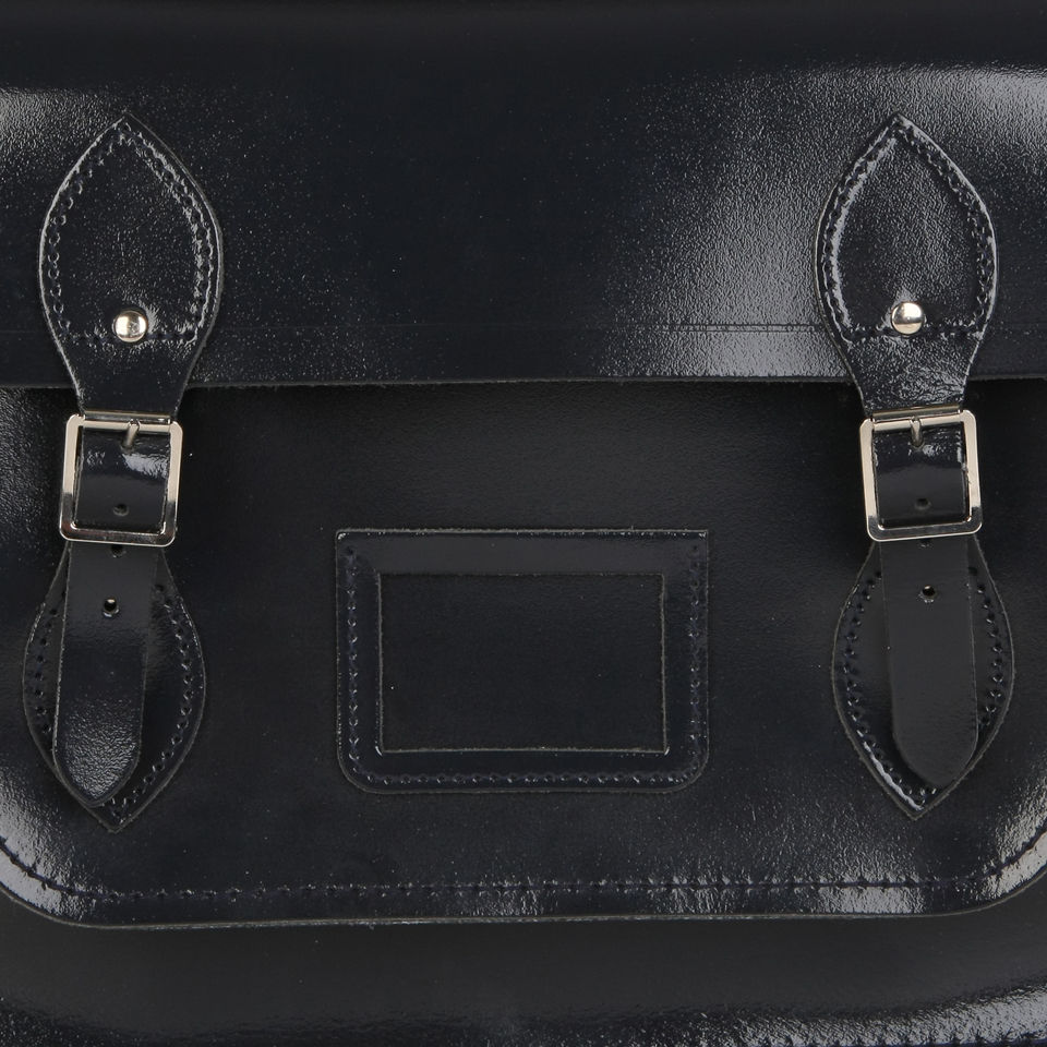 The Cambridge Satchel Company 15 Inch Leather Satchel - Navy Patent 