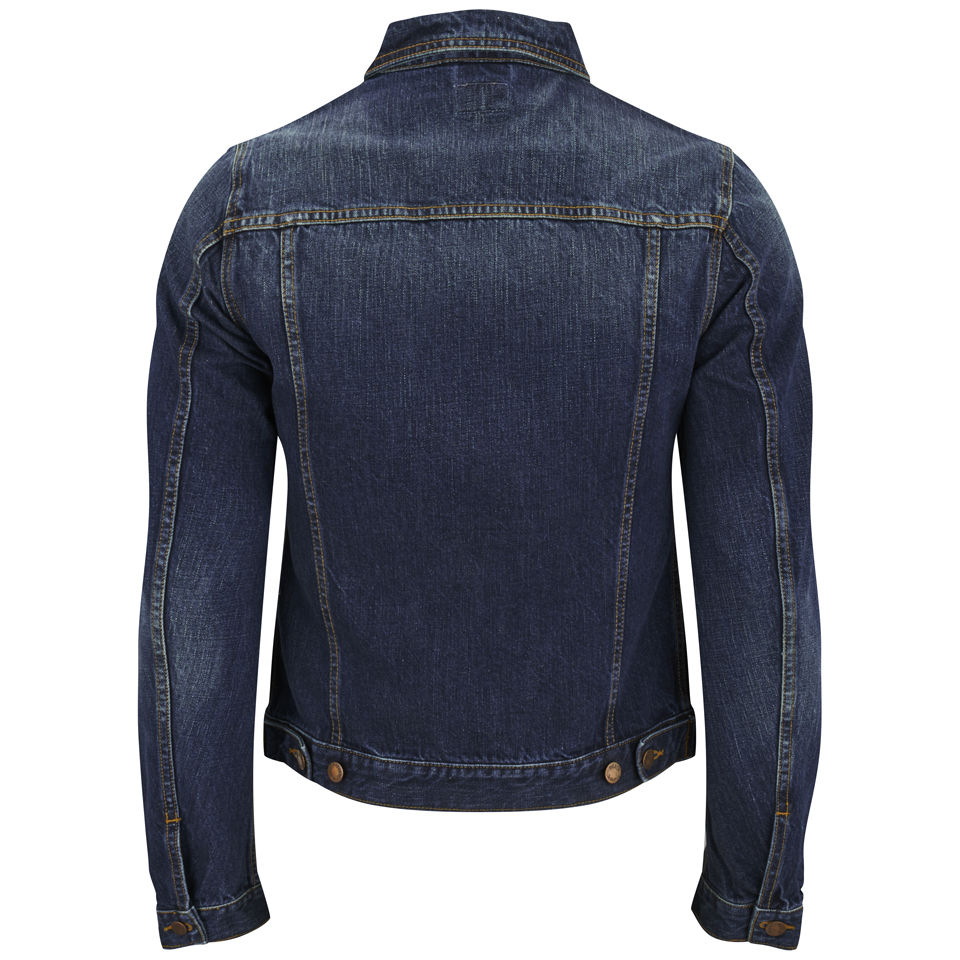 Nudie Jeans Men s Perry Denim Jacket Organic Blue Contrast Coggles