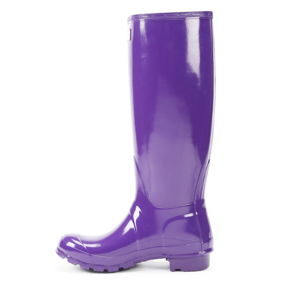 Hunter Women s Original Tall Gloss Wellies Sovereign Purple