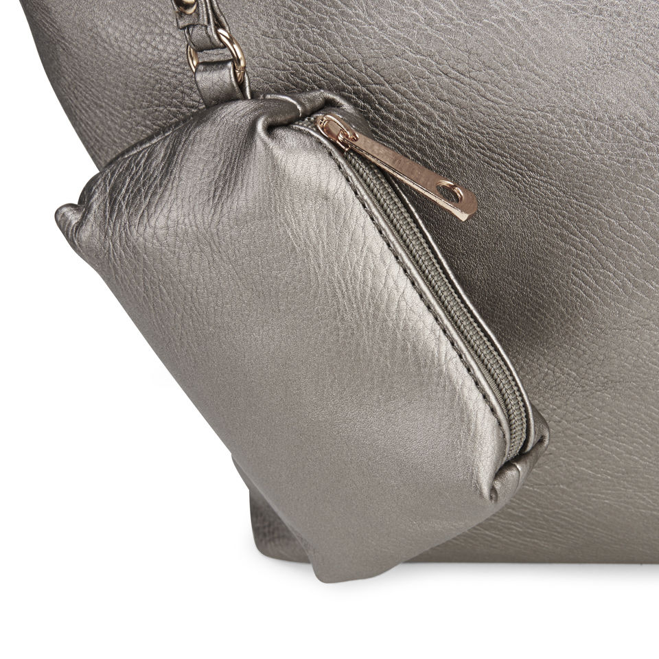 Kris-Ana Metallic Reversible Shopper - Silver