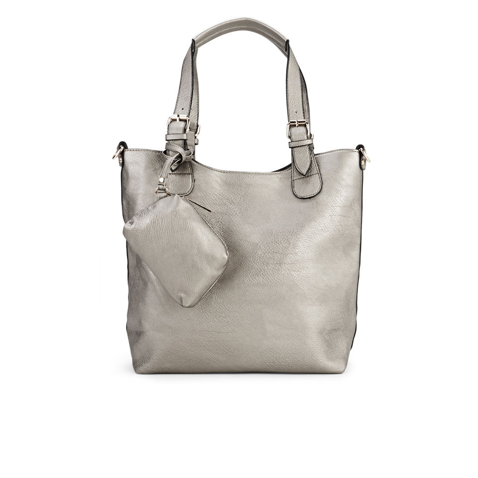 Kris-Ana Metallic Reversible Shopper - Silver