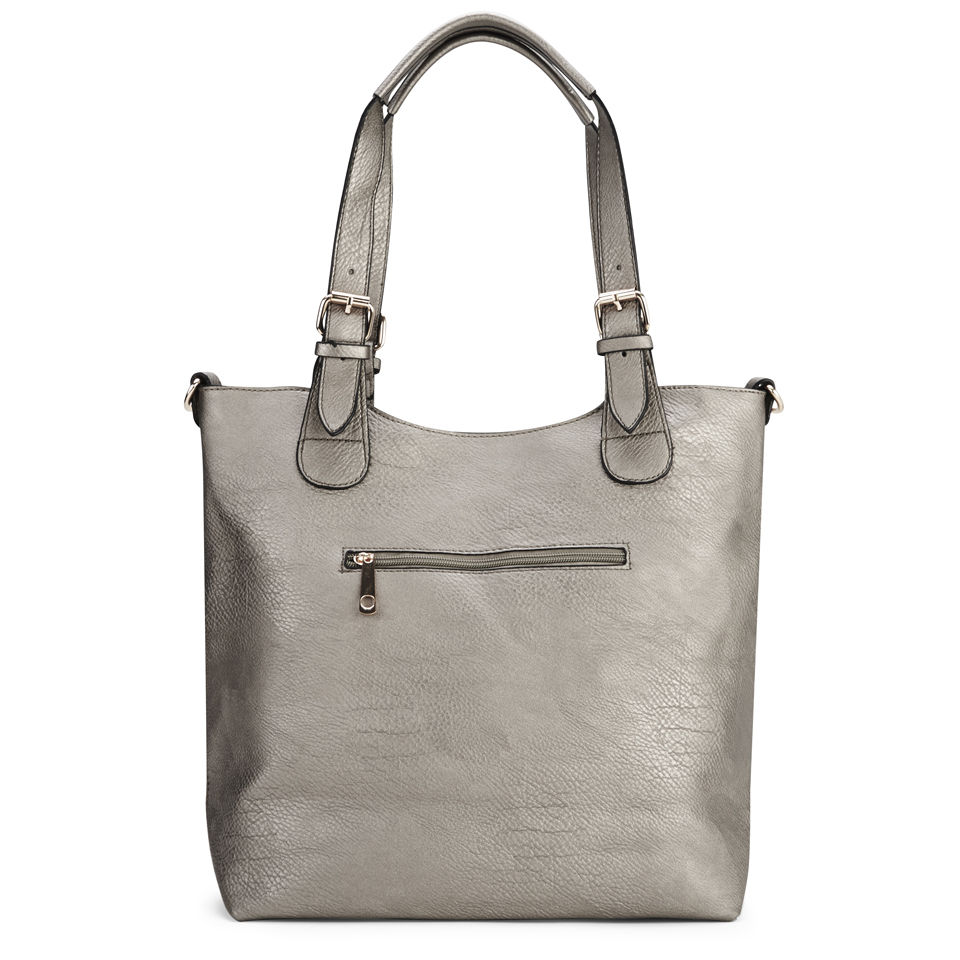 Kris-Ana Metallic Reversible Shopper - Silver