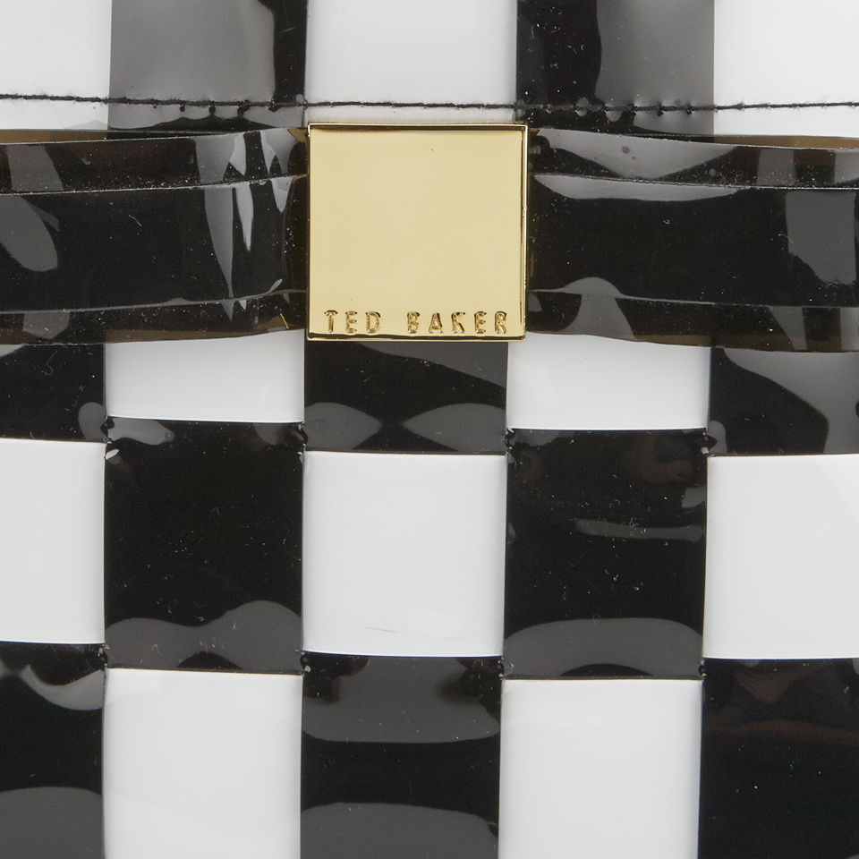 Ted Baker Wevicon Woven Large Icon Bag - Black and white
