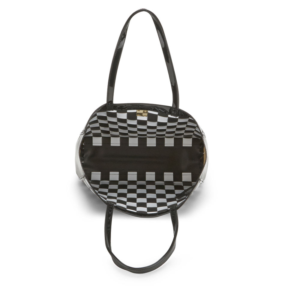 Ted Baker Wevicon Woven Large Icon Bag - Black and white
