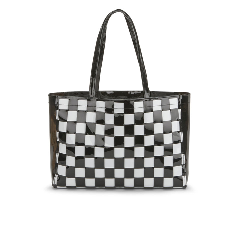 Ted Baker Wevicon Woven Large Icon Bag Black and white