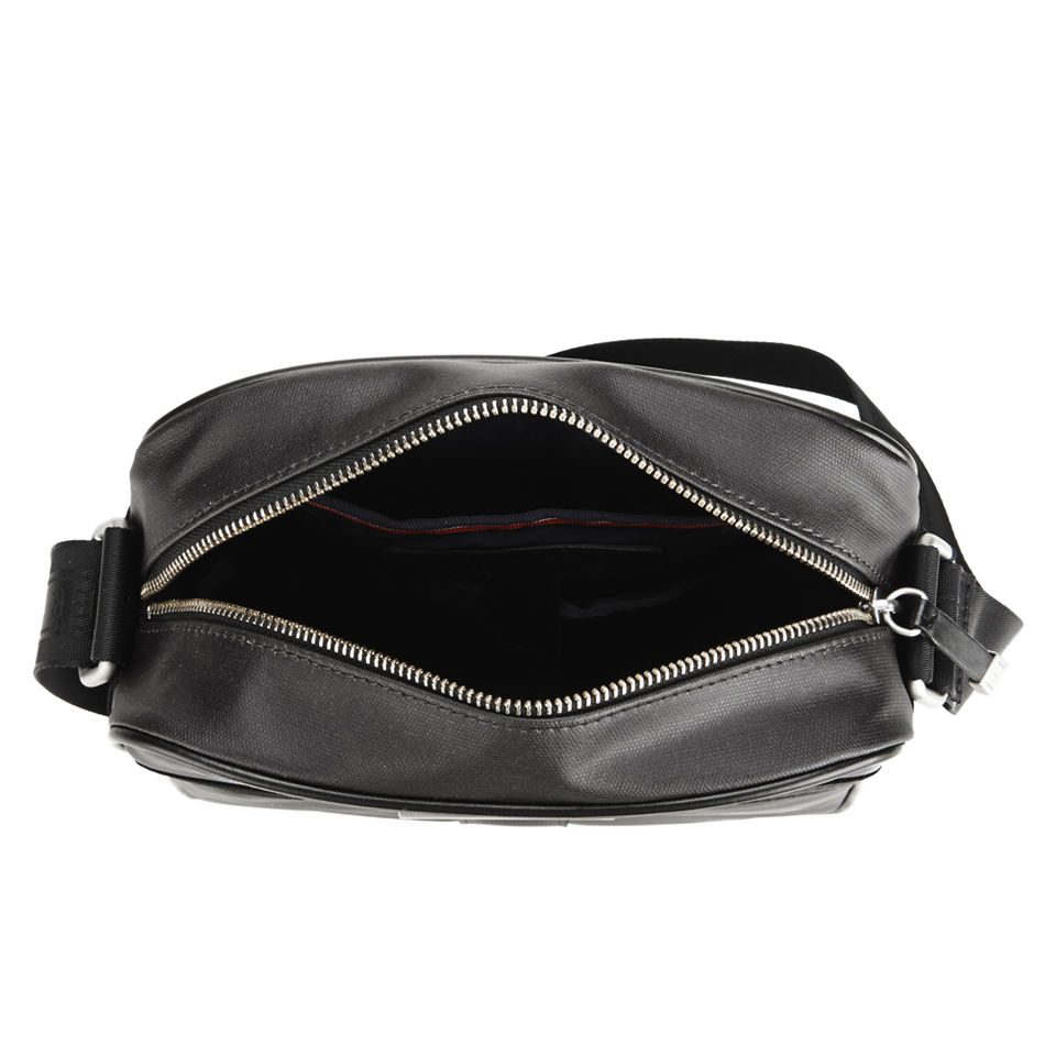 Tommy Hilfiger Men's Coated Canvas Darren Reporter Cross Body Bag - Black