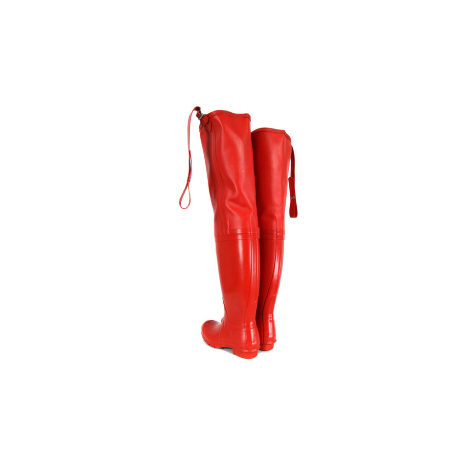 Red hunter wellies store