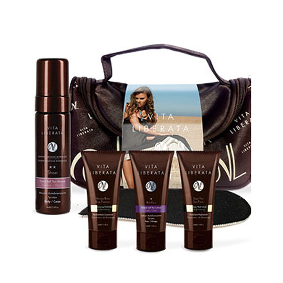 Vita Liberata Luxury Tanning Travel Gift Set with Sheer Tinted Tan Mousse