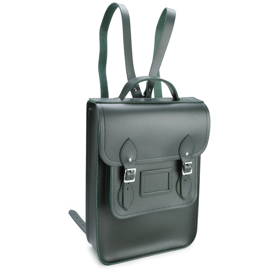 The Cambridge Satchel Company Portrait Leather Backpack - Dark Olive