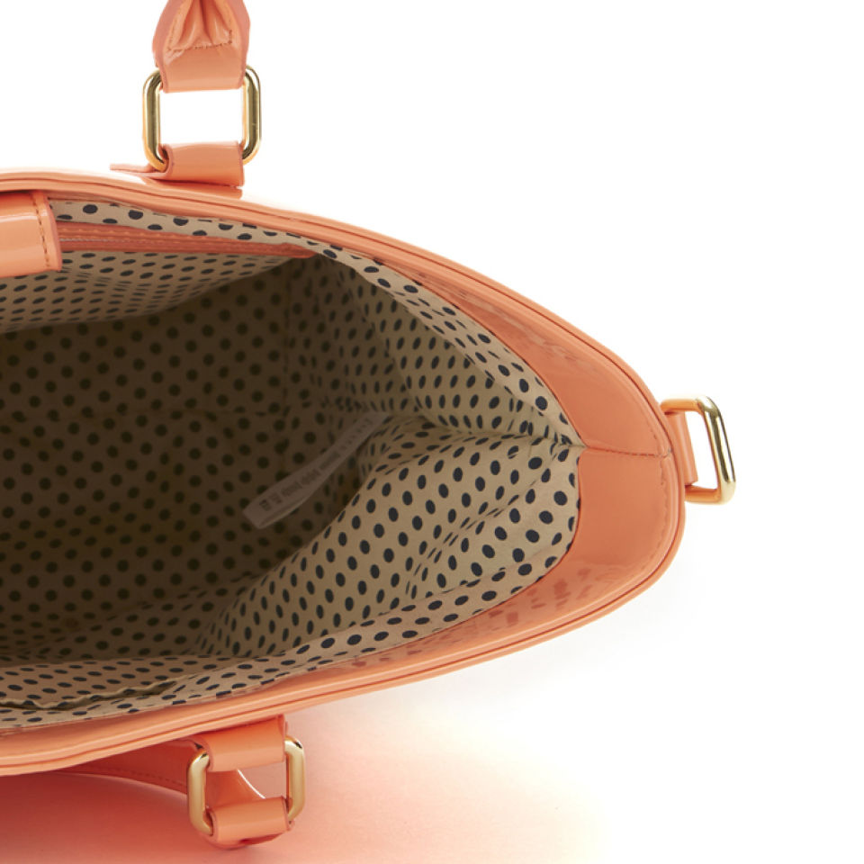 Paul's Boutique Women's Natasha Block Patent Hardware Tote Bag - Coral