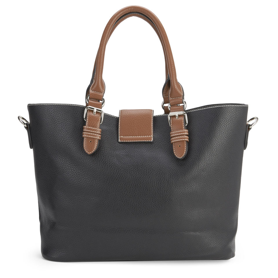 Kris-Ana Classic Buckle Tote Bag - Black