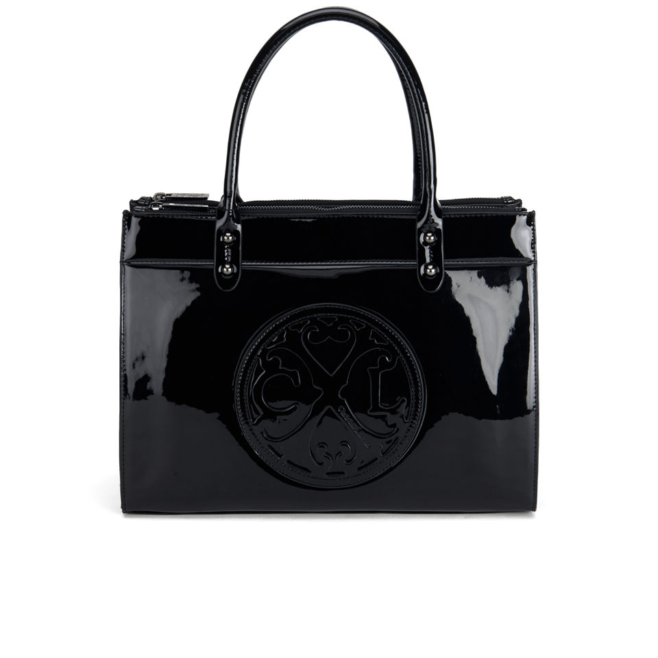 Christian Lacroix Patent Logo Tote Bag - Black