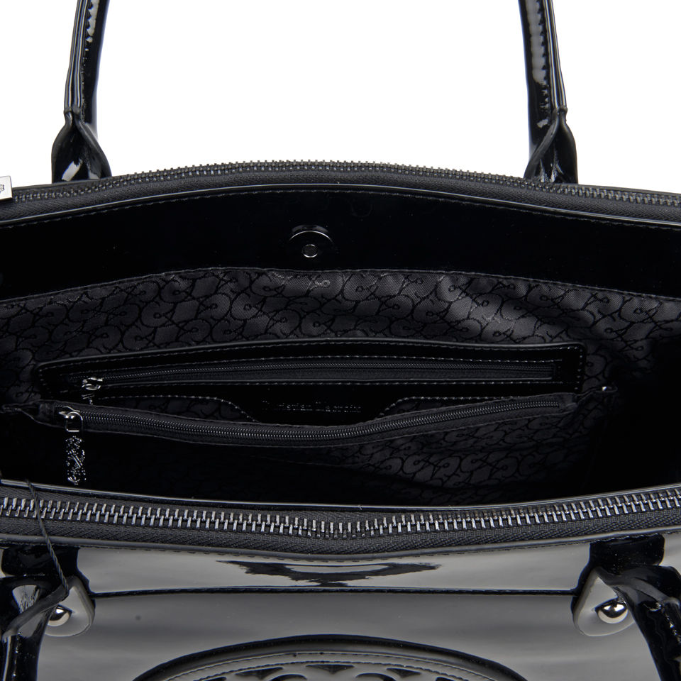Christian Lacroix Patent Logo Tote Bag - Black