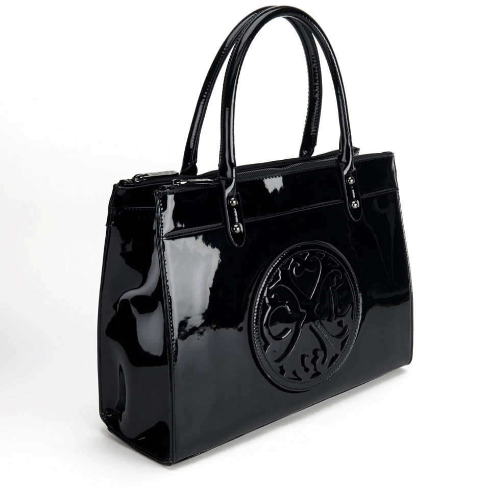 Christian Lacroix Patent Logo Tote Bag - Black