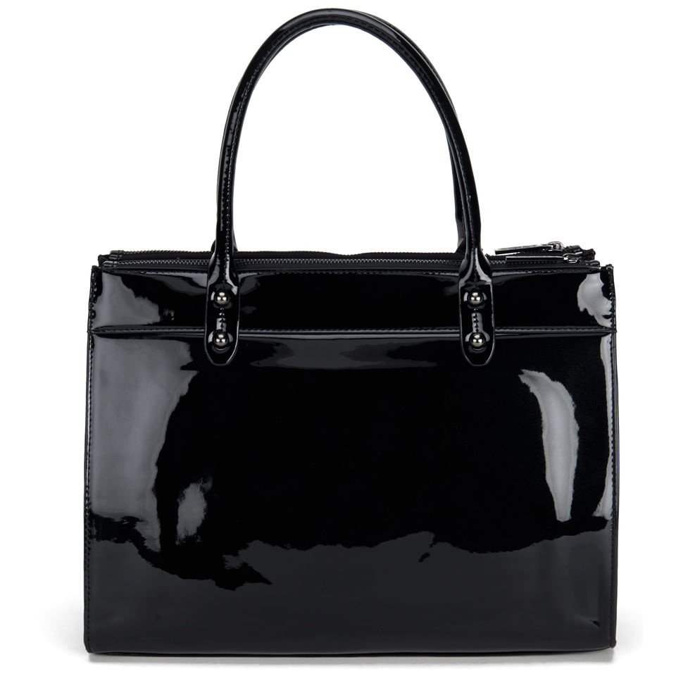 Christian Lacroix Patent Logo Tote Bag - Black