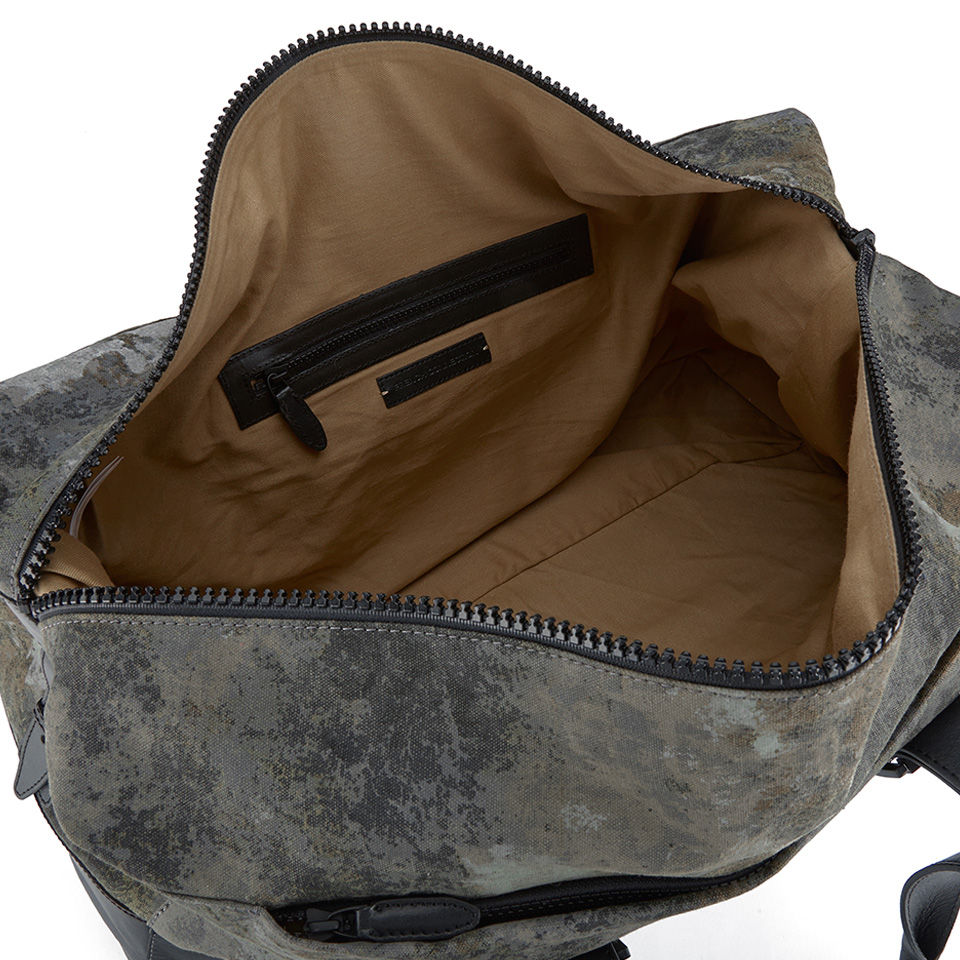 French Connection Men's Casual Canvas Holdall - Camo/Brown