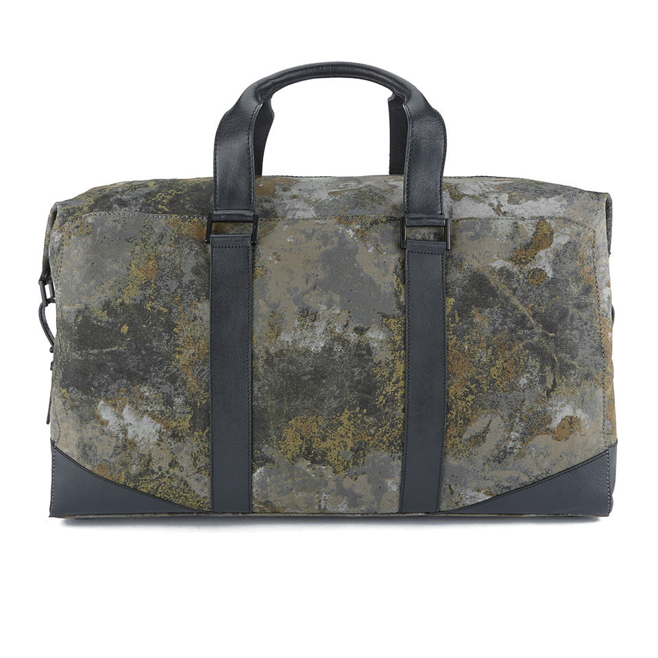 French Connection Men's Casual Canvas Holdall - Camo/Brown