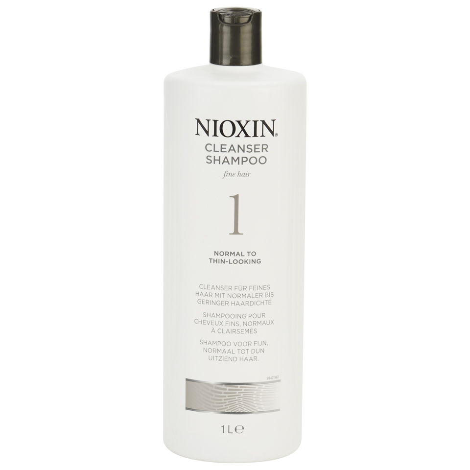 NIOXIN System 1 Cleanser Shampoo for Normal to Fine Natural Hair 1000ml (Worth £58.30)