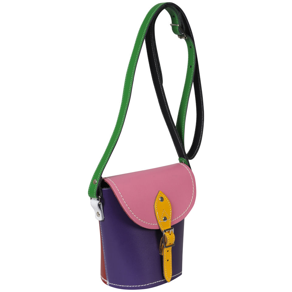 Zatchels Kaleidoscope Leather Barrel Bag Kaleidoscope