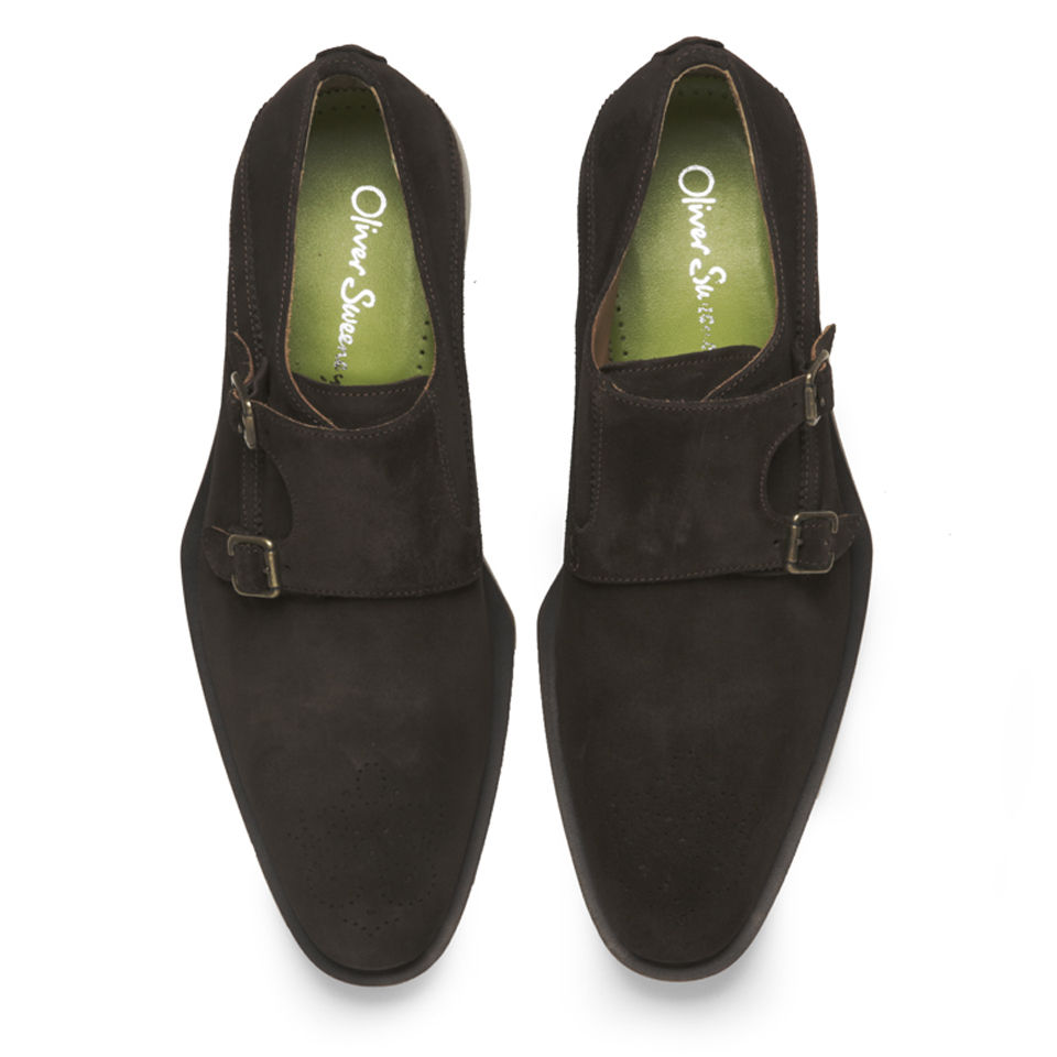 Oliver Sweeney Men's Teulada 'Made in Italy' Suede Monk Shoes - Brown ...
