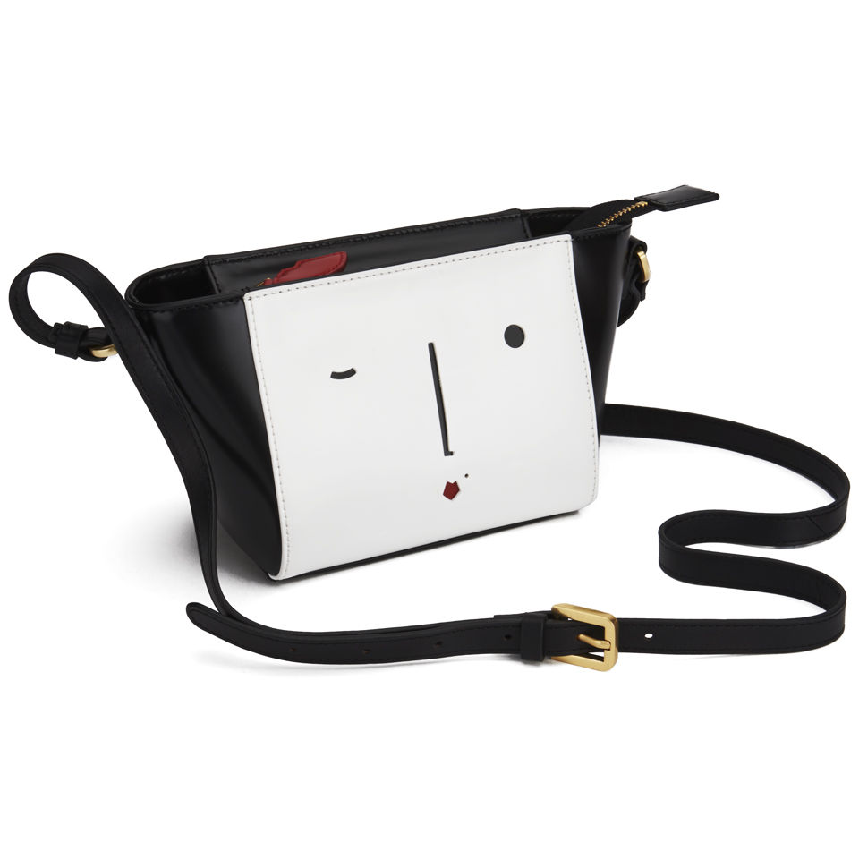 Lulu Guinness Women's Pixie New Face Cross Body -  Black & White