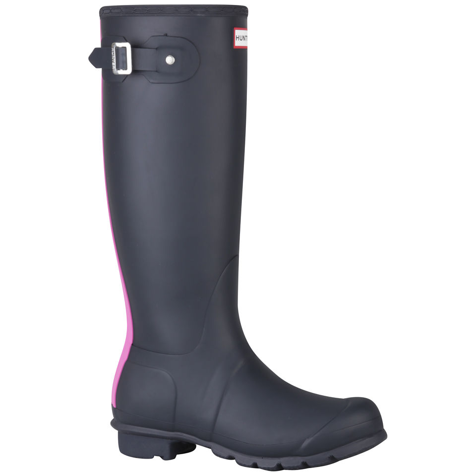 Hunter Women s Original Stripe Wellies Navy Lipstick Coggles