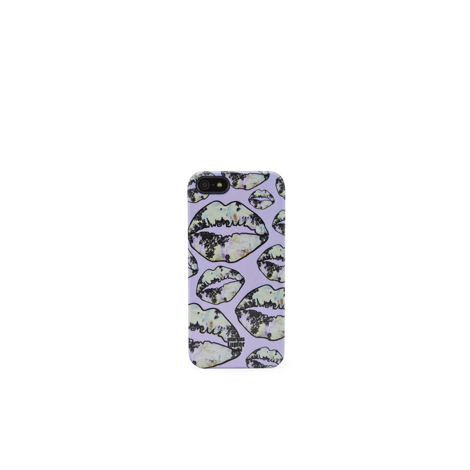 Markus Lupfer Graffiti Smacker Lip iPhone 5 Hardcover - Lilac