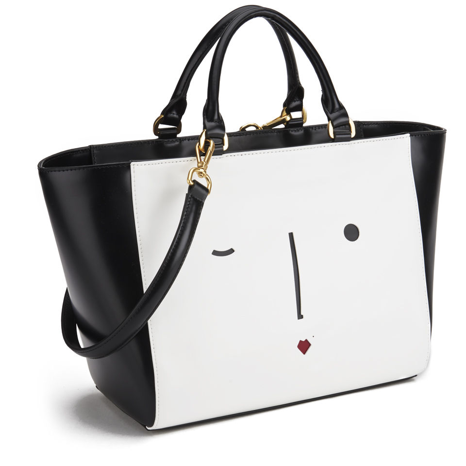 Lulu Guinness Women's Cesca New Face Tote Bag - Black & White