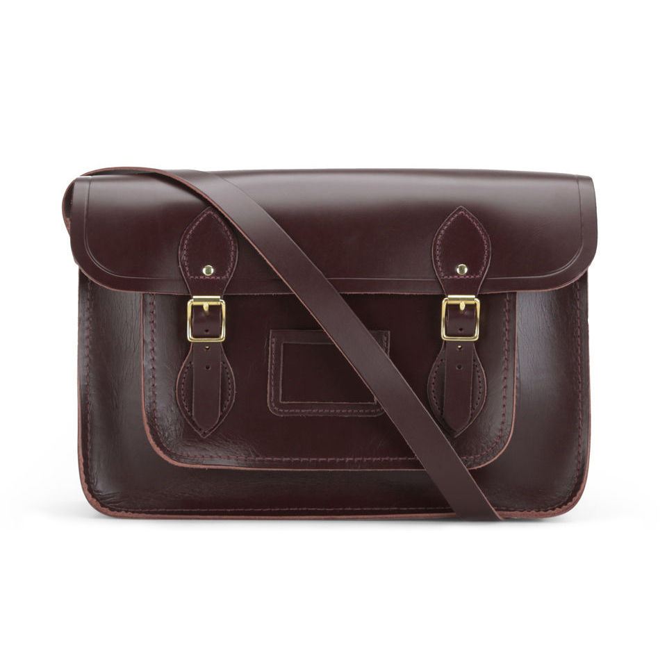 The Cambridge Satchel Company 14 Inch Smooth Saddle Leather Satchel Cordovan Coggles
