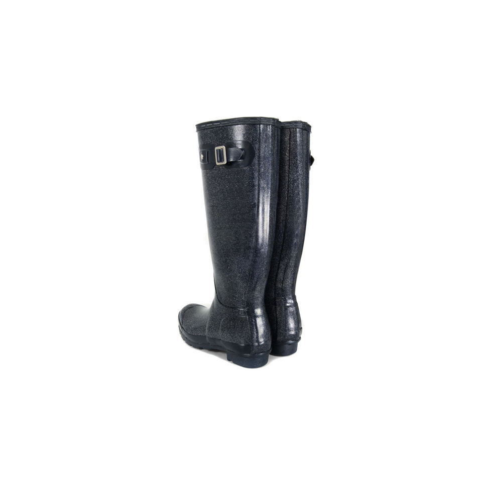 Hunter Women s Original Tall Glitter Wellies Navy Allsole