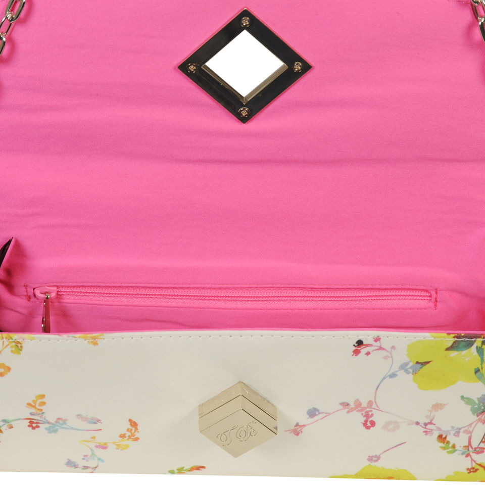 Ted Baker Summer Bloom Twist Lock Clutch - Coral