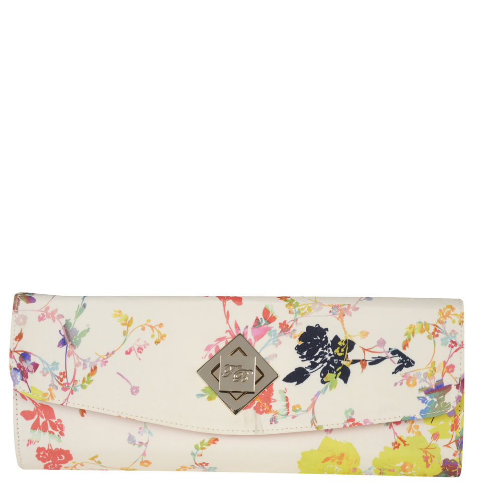 Ted Baker Summer Bloom Twist Lock Clutch - Coral