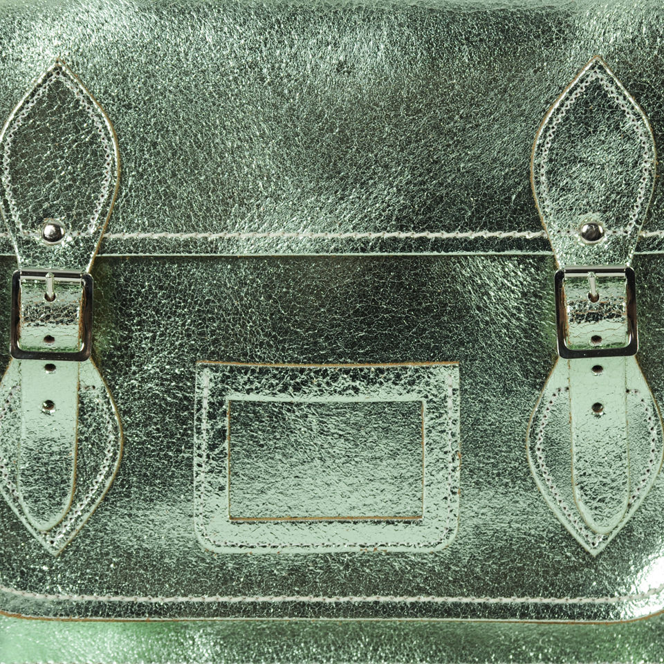 Zatchels 13 Inch Candy Leather Satchel - Turquoise
