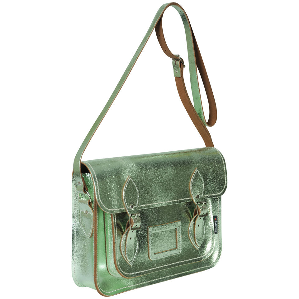 Zatchels 13 Inch Candy Leather Satchel - Turquoise