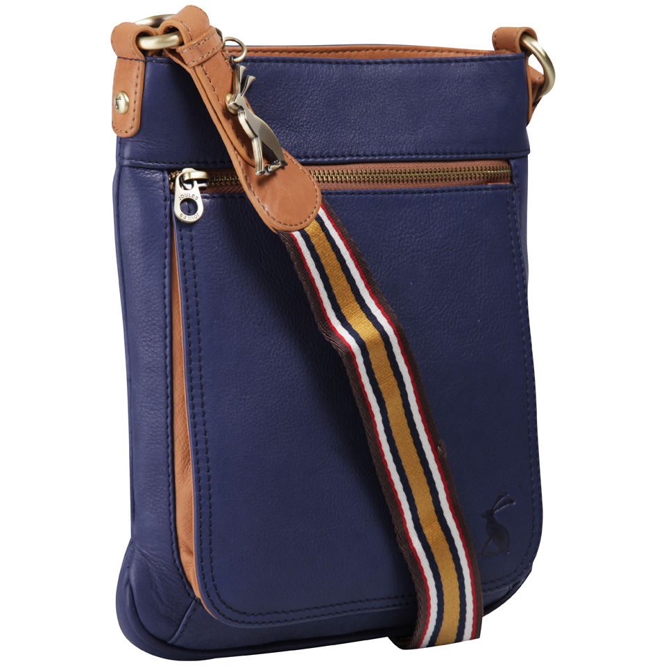 Joules Queensbury Leather Tote - French Navy